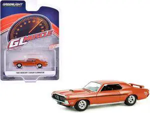 1969 Mercury Cougar Eliminator Competition Orange with Black "GreenLight Muscle" Series 28 1/64 Die Cast Model Car by Greenlight
