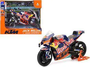 KTM RC16 Motorcycle #43 Jack Miller "Red Bull KTM Factory Racing" MotoGP World Championship (2023) 1/12 Diecast Model by New Ray