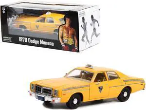 1978 Dodge Monaco Taxi "City Cab Co." Yellow "Rocky III" (1982) Movie 1/24 Diecast Model Car by Greenlight