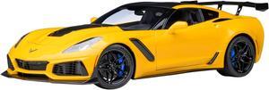 2019 Chevrolet Corvette C7 ZR1 Corvette Racing Yellow Tintcoat with Carbon Top 1/18 Model Car by Autoart