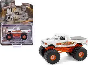 1990 Ford F-350 Monster Truck White "Iron Eagle" "Kings of Crunch" Series 15 1/64 Die Cast Model Car by Greenlight