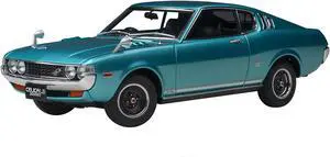 1973 Toyota Celica Liftback 2000GT (RA25) RHD (Right Hand Drive) Turquoise Blue Metallic 1/18 Model Car by Autoart