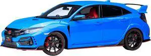 2021 Honda Civic Type R (FK8) RHD (Right Hand Drive) Racing Blue Pearl 1/18 Model Car by Autoart