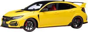 2021 Honda Civic Type R (FK8) RHD (Right Hand Drive) Sunlight Yellow Limited Edition 1/18 Model Car by Autoart