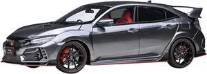 2021 Honda Civic Type R (FK8) RHD (Right Hand Drive) Polished Metal Gray Metallic 1/18 Model Car by Autoart