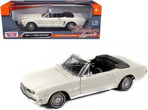 1964 1/2 Ford Mustang Convertible Cream 1/18 Diecast Car Model by Motormax