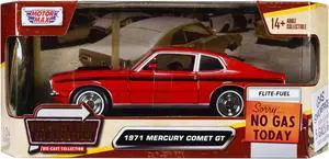 1971 Mercury Comet GT Red with Black Stripes "Forgotten Classics" Series 1/24 Diecast Model Car by Motormax