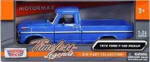 1972 Ford F-100 Pickup Truck Blue "Timeless Legends" Series 1/24 Diecast Model Car by Motormax