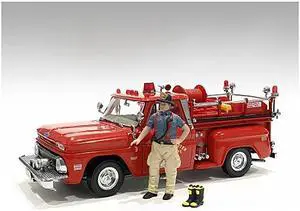 "Firefighters" Getting Ready Figure with Boots Accessory for 1/24 Scale Models by American Diorama
