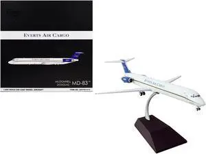 McDonnell Douglas MD-88 Commercial Aircraft "Everts Air Cargo" White w/Blue 1/200 Die Cast Model Airplane by GeminiJets
