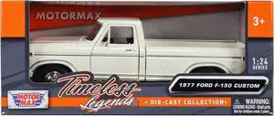 1977 Ford F-150 Custom Pickup Truck White "Timeless Legends" Series 1/24 Diecast Model Car by Motormax