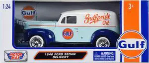 1940 Ford Sedan Delivery Light Blue and White "Gulf Oil-Gulfpride" "Gulf Die-Cast Collection" 1/24 Diecast Model Car by Motormax