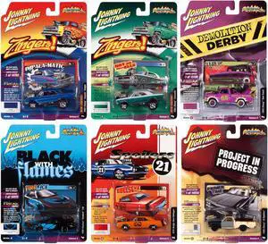 "Street Freaks" 2021 Set B of 6 Cars Release 4 1/64 Diecast Model Cars by Johnny Lightning