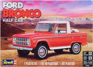 Level 5 Model Kit Ford Bronco Half Cab 1/25 Scale Model by Revell