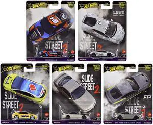 "Slide Street 2" 5 piece Set "Car Culture" 2024 Series H Diecast Model Cars by Hot Wheels