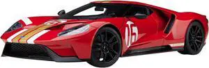 Ford GT Heritage Edition #16 "Alan Mann" Red Metallic with Gold Stripes 1/18 Model Car by Autoart