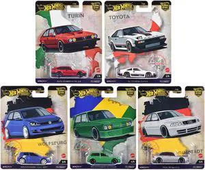 "World Tour" 5 piece Set "Car Culture" 2024 Series A Diecast Model Cars by Hot Wheels