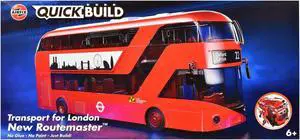 Skill 1 Model Kit Routemaster Double-Decker Bus "Transport for London" Snap Together Plastic Model Kit by Airfix Quickbuild