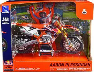 KTM 450 SX-F Motorcycle #7 Aaron Plessinger "Red Bull KTM Factory Racing" 1/12 Diecast Model by New Ray