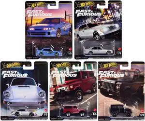 "Fast & Furious" 2023 5 piece Set G Diecast Model Cars by Hot Wheels