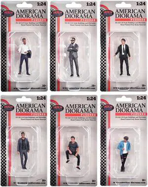 "Gentlemen's Club" 6 piece Figure Set for 1/24 Scale Models by American Diorama