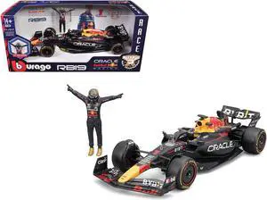 Red Bull Racing RB19 #1 "Oracle" Winner F1 Championship "Drivers' Champion" (2023) w/Figure 1/24 Diecast Model Car by Bburago