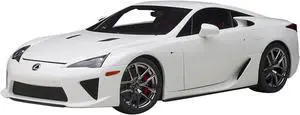 Lexus LFA Whitest White with Red and Black Interior 1/18 Model Car by Autoart