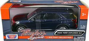2022 Ford Explorer XLT Dark Blue Metallic "Timeless Legends" Series 1/24 Diecast Model Car by Motormax