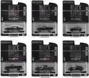 "Black Bandit" 6 piece Set Series 28 1/64 Diecast Model Cars by Greenlight