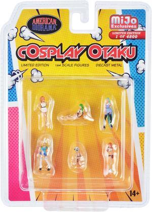"Cosplay Otaku" 6 piece Diecast Figure Set Limited Edition to 4800 pieces Worldwide for 1/64 Scale Models by American Diorama