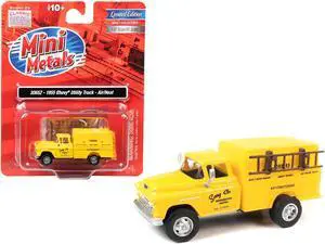1955 Chevrolet Utility Truck Yellow "Song Co. Refrigeration and Heating" 1/87 (HO) Scale Model by Classic Metal Works