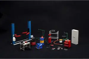 Garage Kit Set (Version 2) for 1/18 scale models by Autoart