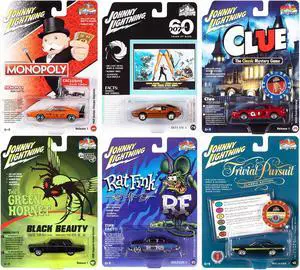 Pop Culture 2022 Set of 6 Cars Release 1 1/64 Diecast Model Cars by Johnny Lightning