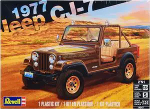 Level 5 Model Kit 1977 Jeep CJ-7 2-in-1 Kit 1/24 Scale Model by Revell