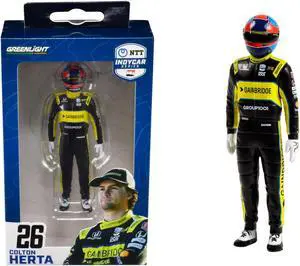 "NTT IndyCar Series" #26 Colton Herta Driver Figure "Gainbridge - Andretti Autosport" for 1/18 Scale Models by Greenlight