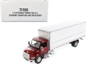 Peterbilt 536 Truck with Supreme Signature Van Body Red Metallic "Transport Series" 1/32 Diecast Model by Diecast Masters