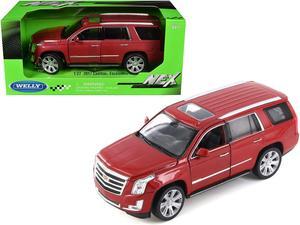 2017 Cadillac Escalade with Sunroof Red Metallic 1/24-1/27 Die Cast Model Car by Welly