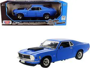 1970 Ford Mustang Boss 429 Dark Blue "Timeless Classics" Series 1/18 Diecast Model Car by Motormax