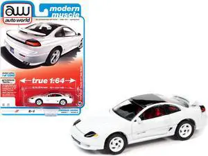 1992 Dodge Stealth R/T Twin Turbo White with Black Top "Modern Muscle" Ltd Ed 12040 pcs 1/64 Diecast Model Car by Auto World