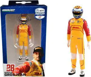 "NTT IndyCar Series" #28 Romain Grosjean Driver Figure "DHL - Andretti Autosport" for 1/18 Scale Models by Greenlight
