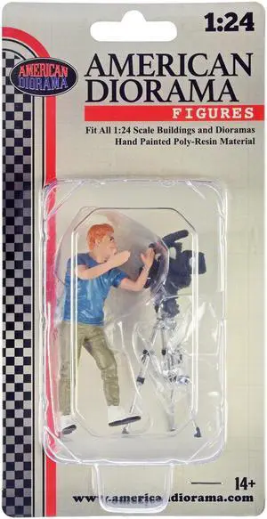 "On-Air" Figure 5 with Standing Camera for 1/24 Scale Models by American Diorama
