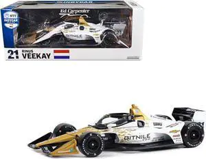 Dallara IndyCar #21 Rinus VeeKay "Bitnile" Ed Carpenter Racing "NTT IndyCar Series" (2023) 1/18 Diecast Model Car by Greenlight