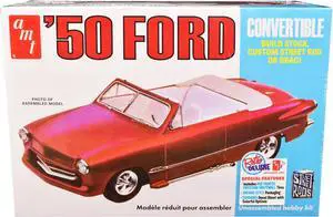 Skill 2 Model Kit 1950 Ford Convertible "Street Rods" 3-in-1 Kit 1/25 Scale Model by AMT