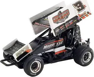 Winged Sprint Car #3Z "Moose's LZ Bar and Grill" Brock Zearfoss Racing "World of Outlaws" (2023) 1/18 Diecast Model Car by ACME