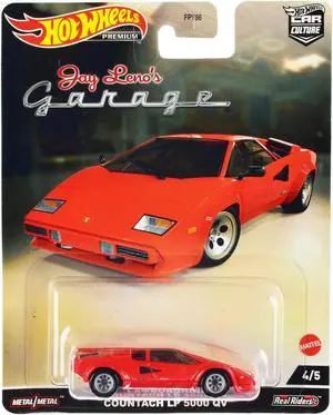 Lamborghini Countach LP 5000 QV Red "Jay Lenos Garage" Diecast Model Car by Hot Wheels