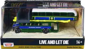 Double Decker Bus "San Monique Transport" James Bond 007 "Live and Let Die" (1973) Movie w/Display Diecast Model by Motormax