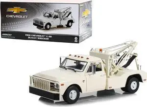 1968 Chevrolet C-30 Dually Wrecker Tow Truck White 1/18 Diecast Car Model by Greenlight