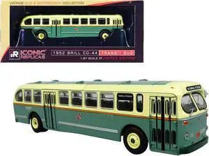 1952 CCF-Brill CD-44 Bus CTA Chicago Surface Lines "Vintage Bus & Motorcoach Collection" 1/87 Diecast Model by Iconic Replicas