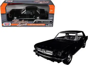 1964 1/2 Ford Mustang Black 1/24 Diecast Model Car by Motormax