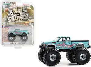 1990 GMC S-15 Monster Truck Light Blue "Playin' for Keeps" "Kings of Crunch" Series 14 1/64 Diecast Model Car by Greenlight